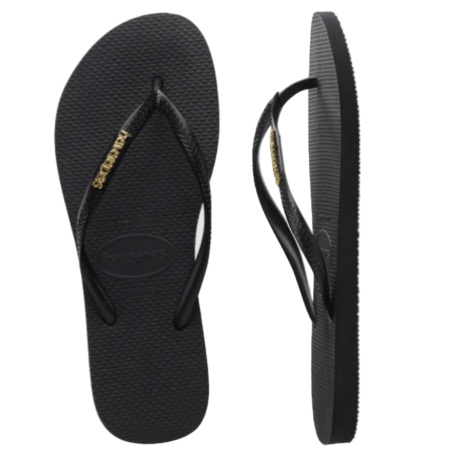 Havaianas - Slim Metal Logo - Black/Gold - Velocity 21