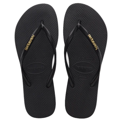 Havaianas - Slim Metal Logo - Black/Gold - Velocity 21