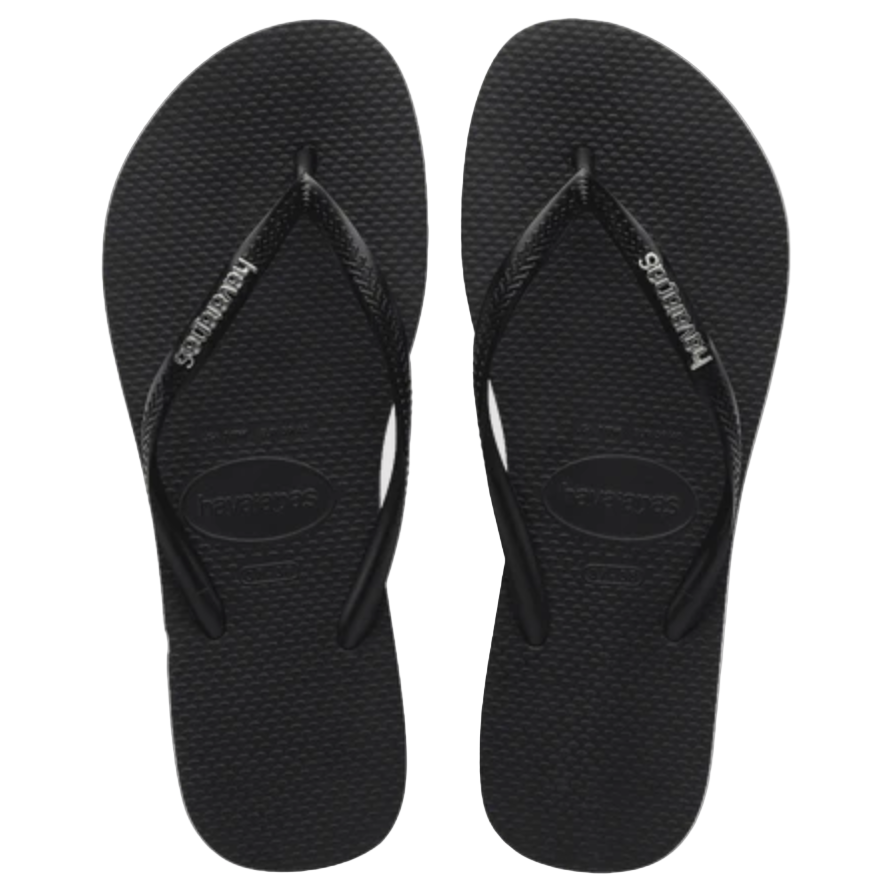 Havaianas - Slim Metal Logo - Black/Silver - Velocity 21