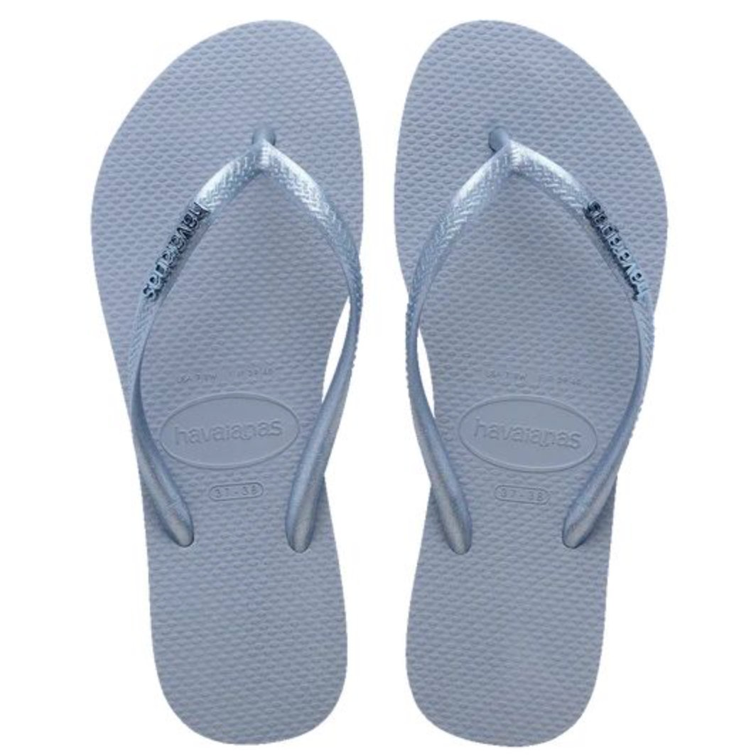 Havaianas - Slim Metal Logo - Ashley Blue - Velocity 21
