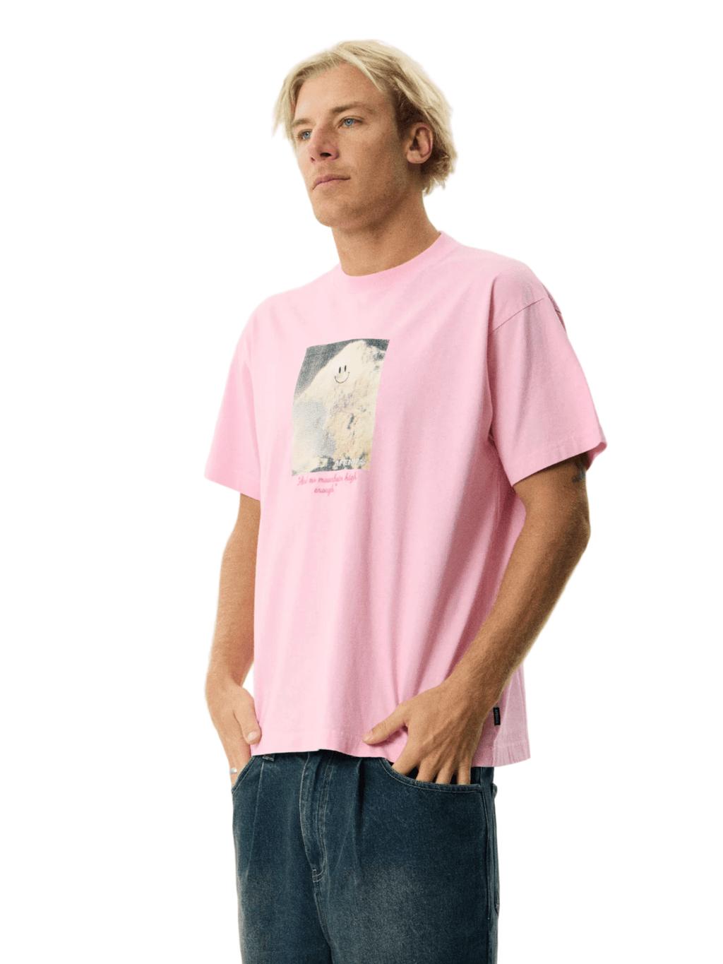 Afends - Too High Recycled HW Boxy Fit Tee - Vintage Pink - Velocity 21