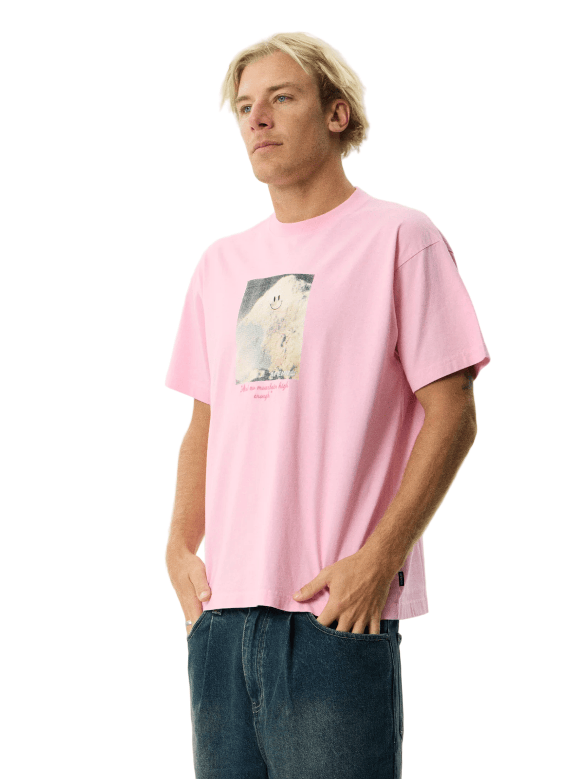 Afends - Too High Recycled HW Boxy Fit Tee - Vintage Pink - Velocity 21