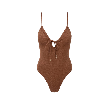 Sunset Tie Front One Piece