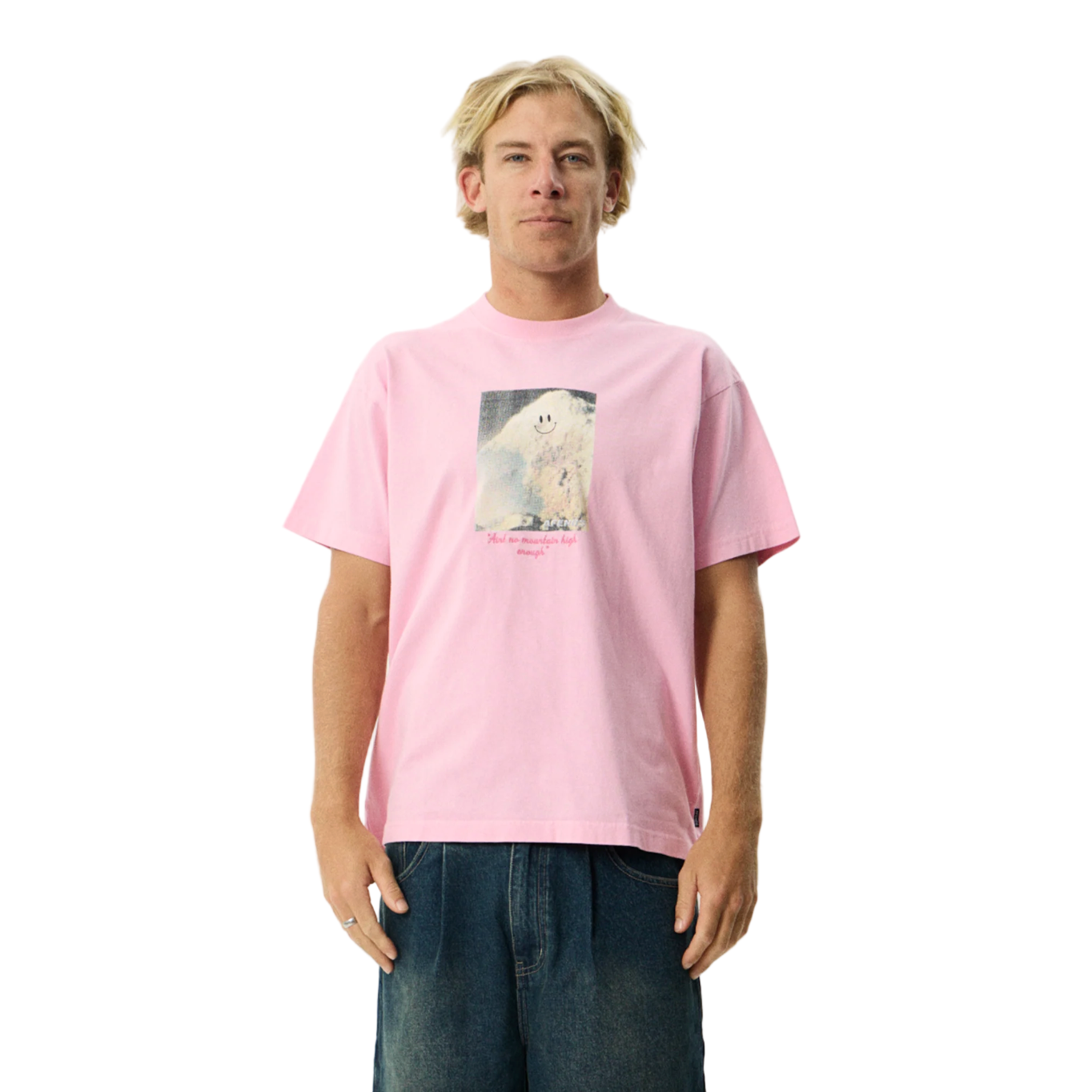 Too High Recycled HW Boxy Fit Tee - Vintage Pink