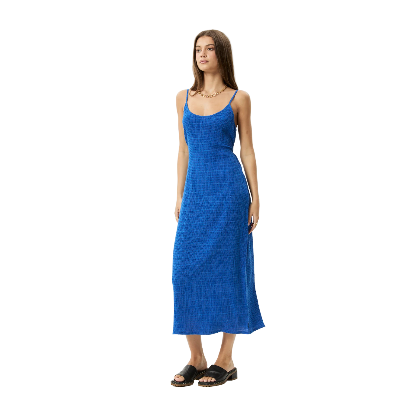 Marina Jesse Hemp Seersucker Maxi Dress