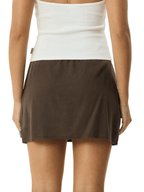 Afends Lilo Hemo Mini Skirt in Coffee - Velocity 21