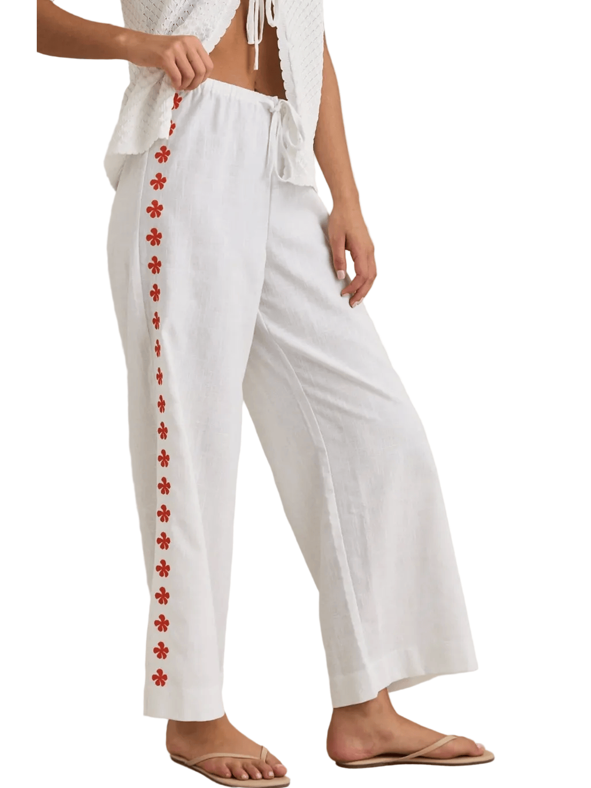 Rhythm - Melia Floral Embroidered Beach Pant - Velocity 21