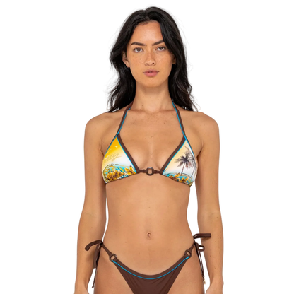 La Cabana Contrast Tri Bikini Top