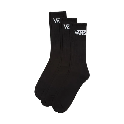 Vans - Classic Crew Socks 3pk - Black - Velocity 21