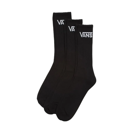 Vans - Classic Crew Socks 3pk - Black - Velocity 21