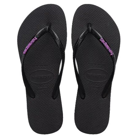 Slim Rubber Logo - Black/Purple Beta