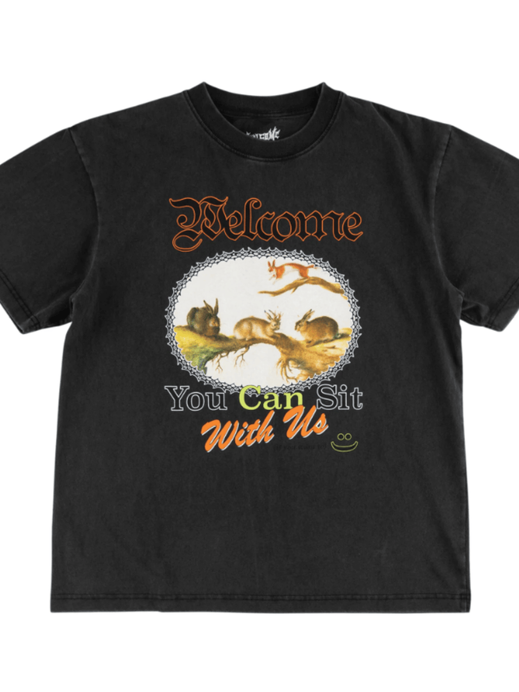 Welcome Skateboards - Friends Boxy Garment Dyed Tee - Vintage Black - Velocity 21