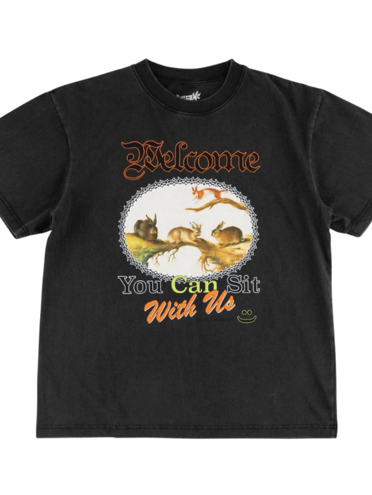 Welcome Skateboards - Friends Boxy Garment Dyed Tee - Vintage Black - Velocity 21