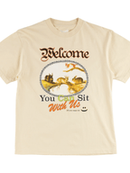 Welcome Skateboards - Friends Boxy Garment Dyed Tee - Bone - Velocity 21
