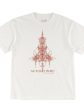 Welcome Skateboards - Chandelier Boxy Garment Dyed Tee - White - Velocity 21