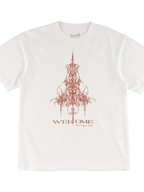 Welcome Skateboards - Chandelier Boxy Garment Dyed Tee - White - Velocity 21