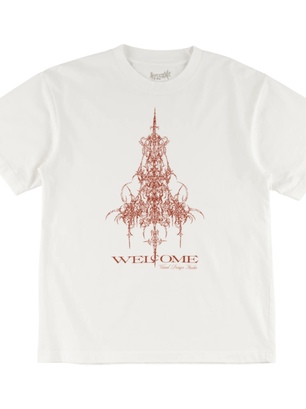 Welcome Skateboards - Chandelier Boxy Garment Dyed Tee - White - Velocity 21