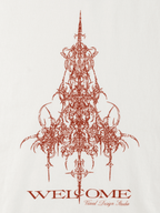 Welcome Skateboards - Chandelier Boxy Garment Dyed Tee - White - Velocity 21