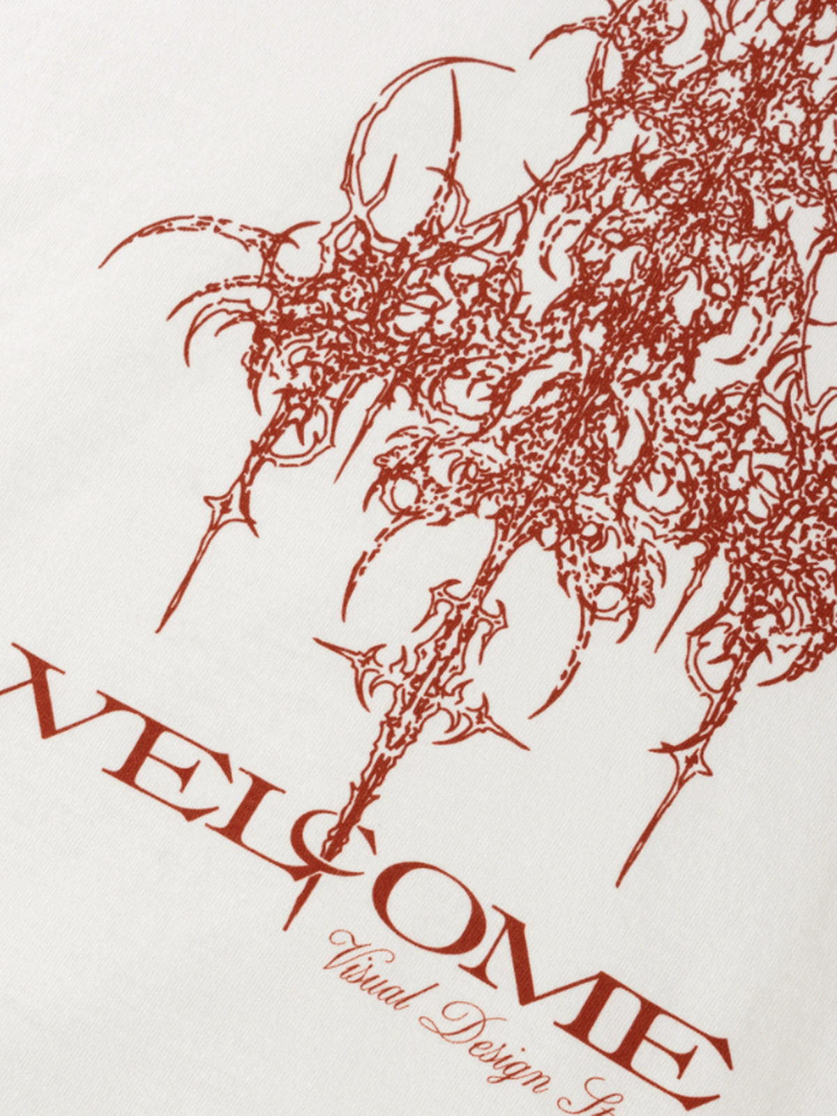 Welcome Skateboards - Chandelier Boxy Garment Dyed Tee - White - Velocity 21