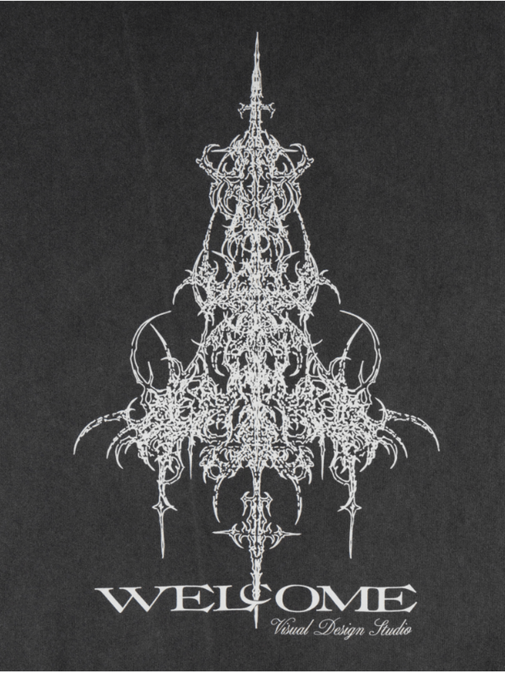 Welcome Skateboards - Chandelier Boxy Garment Dyed Tee - Vintage Black - Velocity 21