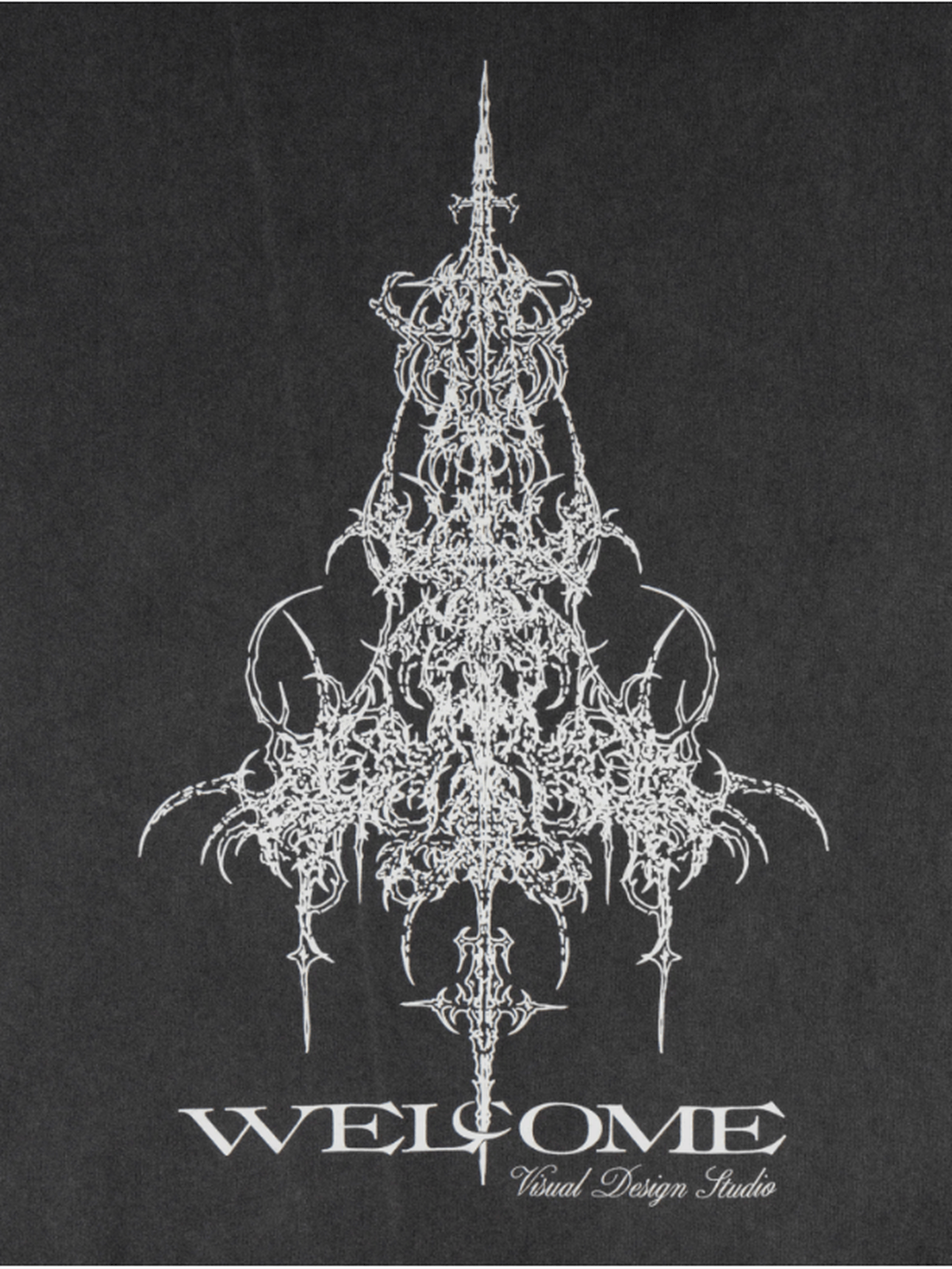 Welcome Skateboards - Chandelier Boxy Garment Dyed Tee - Vintage Black - Velocity 21