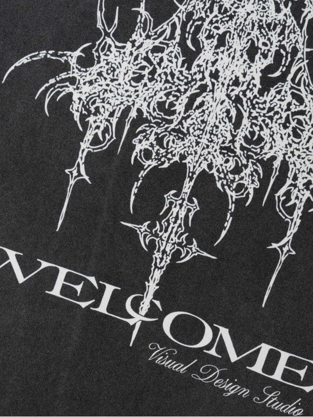 Welcome Skateboards - Chandelier Boxy Garment Dyed Tee - Vintage Black - Velocity 21
