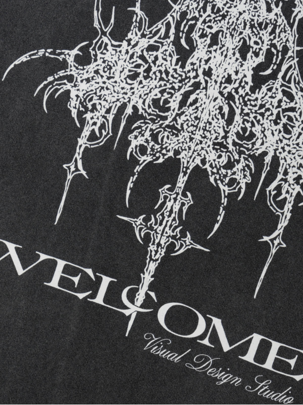 Welcome Skateboards - Chandelier Boxy Garment Dyed Tee - Vintage Black - Velocity 21