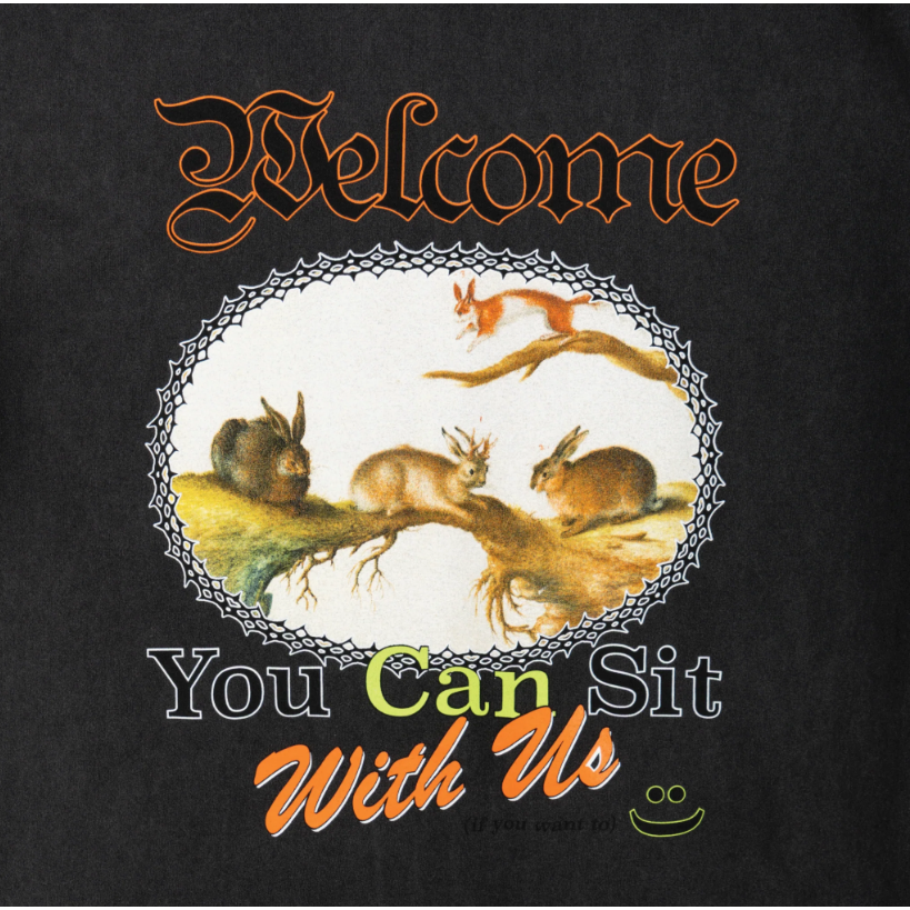 Welcome Skateboards - Friends Boxy Garment Dyed Tee - Vintage Black - Velocity 21