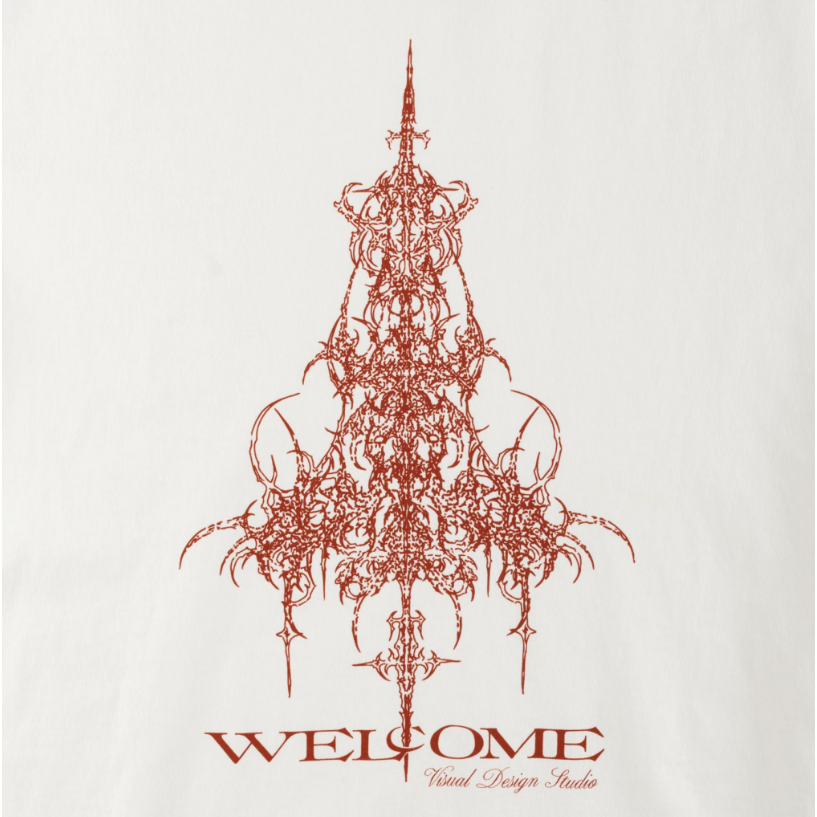 Welcome Skateboards - Chandelier Boxy Garment Dyed Tee - White - Velocity 21