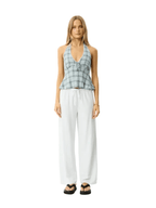 Afends - Lagoon Hemp Seersucker Halter Top - Velocity 21