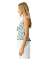 Afends - Lagoon Hemp Seersucker Halter Top - Velocity 21