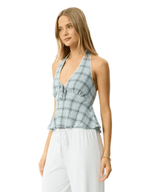 Afends - Lagoon Hemp Seersucker Halter Top - Velocity 21
