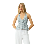 Afends - Lagoon Hemp Seersucker Halter Top - Velocity 21