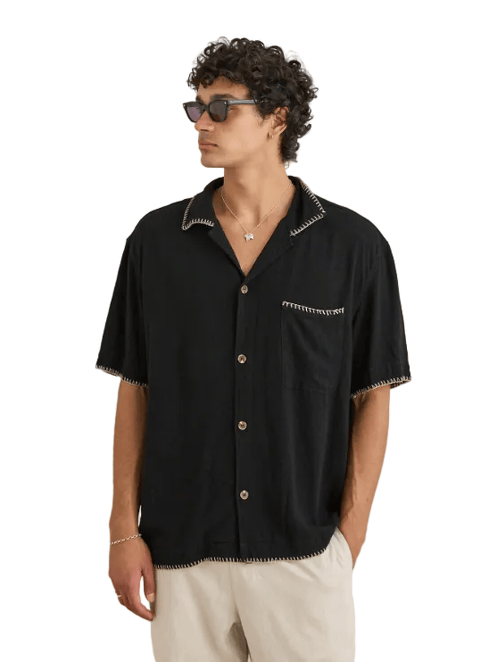 Rhythm - Relaxed Whip Stitch SS Shirt - Velocity 21