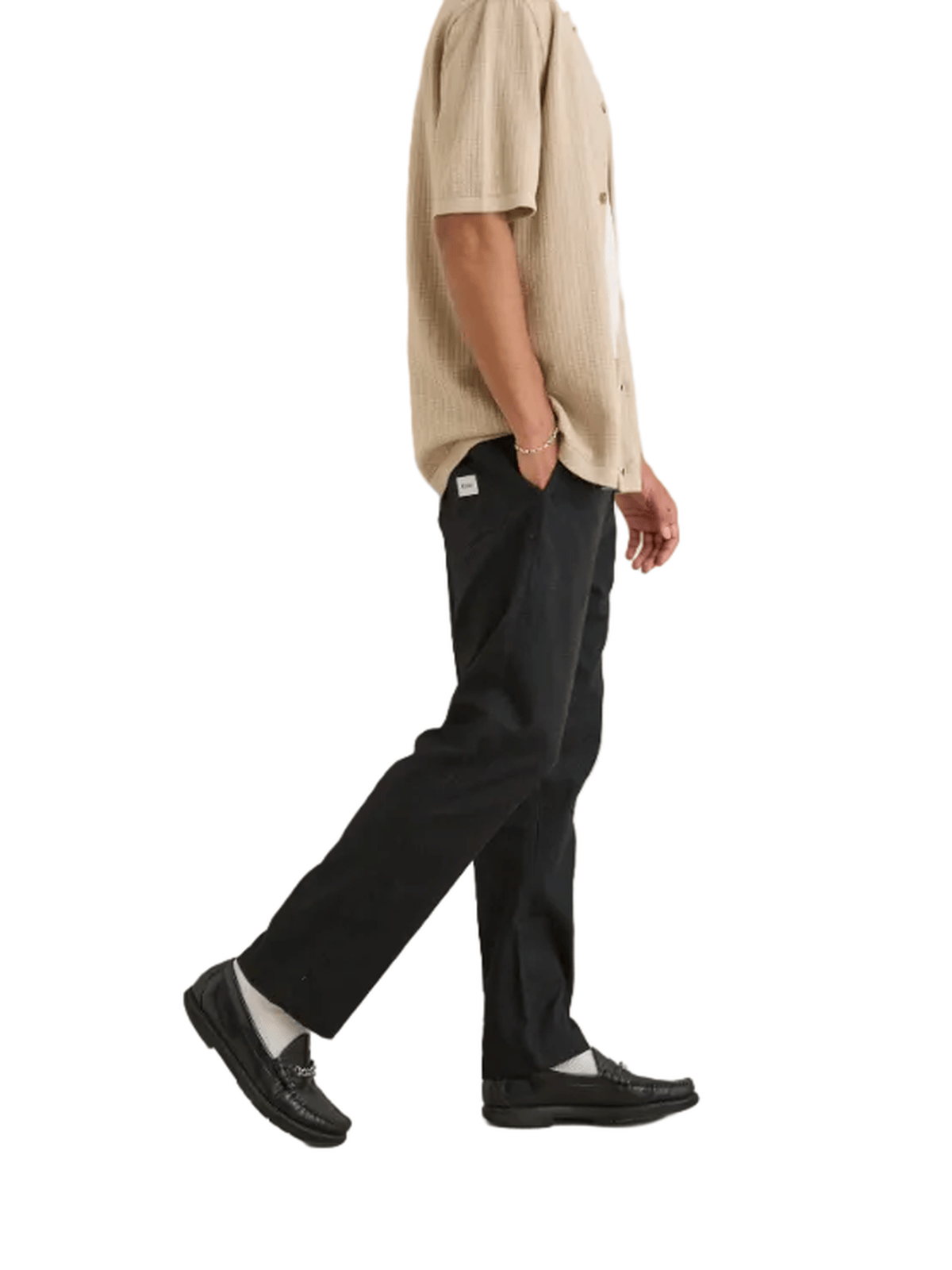 Rhythm - Linen Jam Pant - Black - Velocity 21