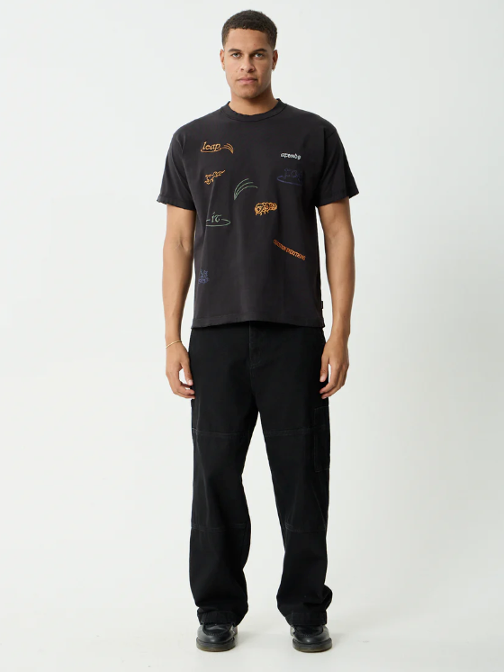 Afends - Leap Recycled Heavyweight Boxy Fit Tee - Velocity 21