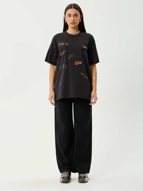 Afends - Leap Recycled Heavyweight Boxy Fit Tee - Velocity 21