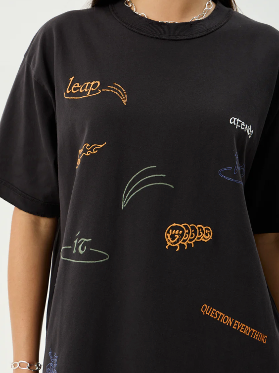 Afends - Leap Recycled Heavyweight Boxy Fit Tee - Velocity 21