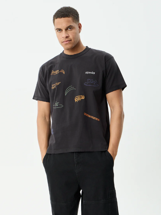 Afends - Leap Recycled Heavyweight Boxy Fit Tee - Velocity 21