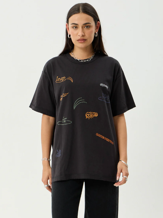Afends - Leap Recycled Heavyweight Boxy Fit Tee - Velocity 21