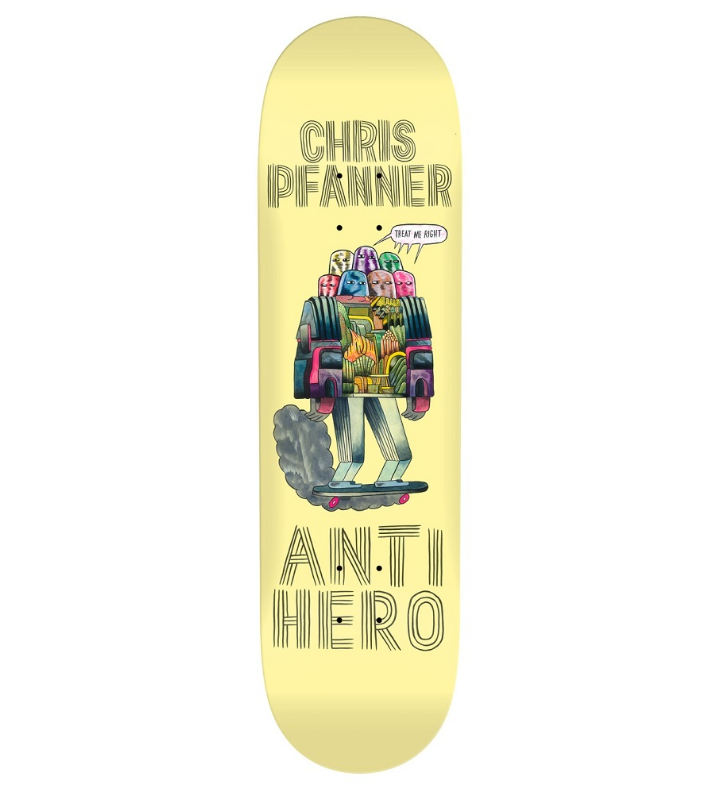 Anti Hero - Chris Pfanner Hug the Pavement Deck - 8.06" - Velocity 21