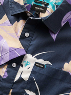 Charter Print S/S Woven - Washed Navy Passion