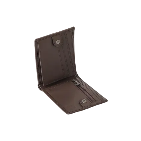 Single Stone Leather Wallet - Dark Brown