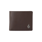 Single Stone Leather Wallet - Dark Brown