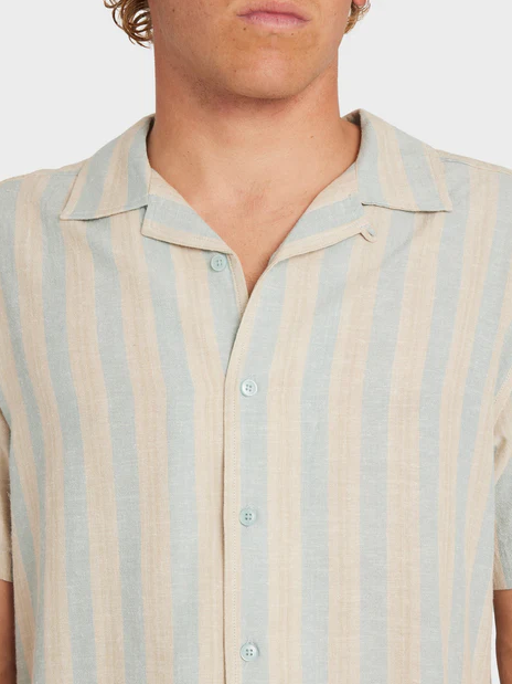 Beat Stripe SS Shirt - Chambray