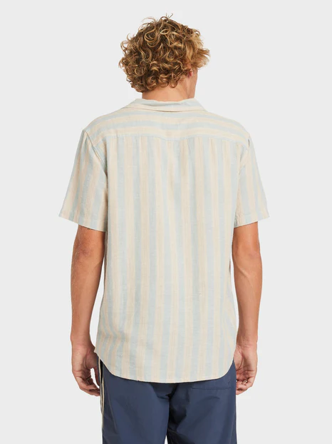 Beat Stripe SS Shirt - Chambray