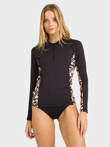 Dark Wave Half Zip LS Rashguard