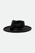 Victoria Felt Fedora - Black