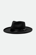 Victoria Felt Fedora - Black