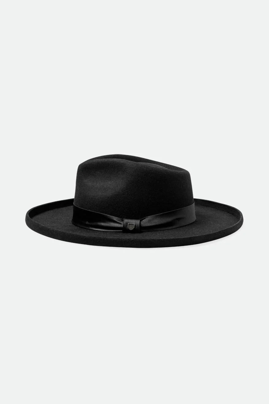 Victoria Felt Fedora - Black